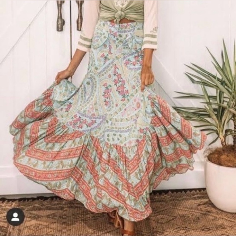Spell City Lights Maxi Skirt S